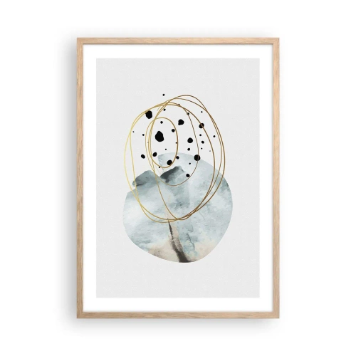 Affiche dans un chêne clair - Poster - Emmêlement de l'espace - 50x70 cm