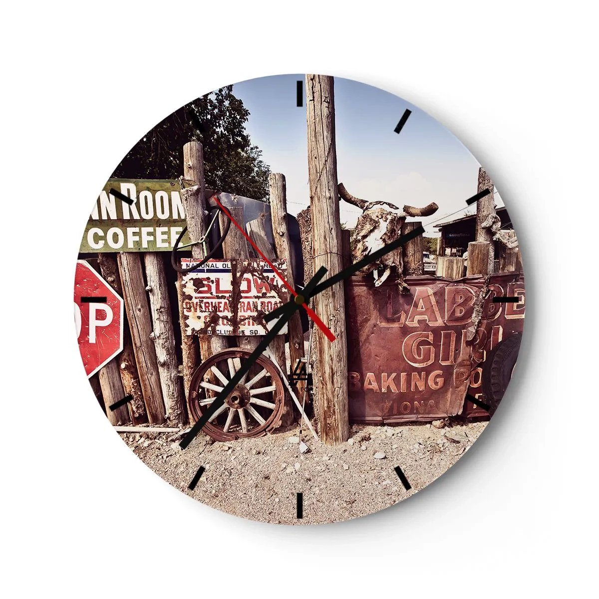 Horloge murale - Pendule murale - Et le temps s'est arrêté - 40x40 cm