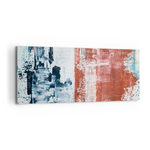 Impression sur toile - Image sur toile - Moitié-moitié abstrait - 100x40 cm