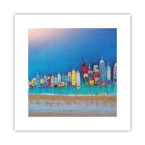 Affiche - Poster - Une vue à vol d'oiseau - 30x30 cm