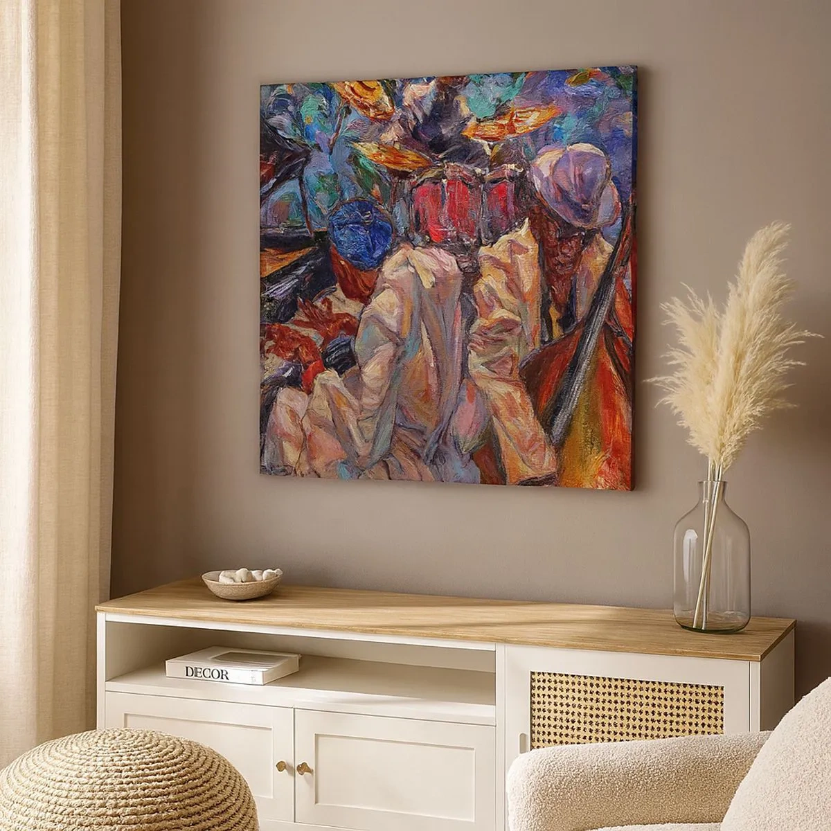 Impression sur toile - Image sur toile - Dans le même tempo - 30x30 cm