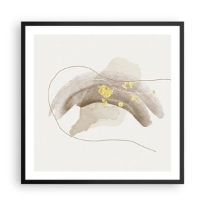 Affiche dans un cadre noir - Poster - rencontré dans l'espace - 60x60 cm