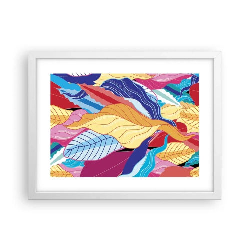 Affiche dans un cadre blanc - Poster - Un désordre coloré - 40x30 cm