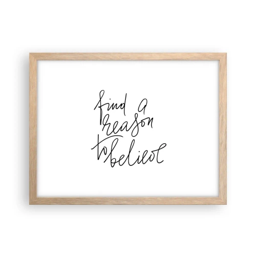 Affiche dans un chêne clair - Poster - C'est possible - 40x30 cm