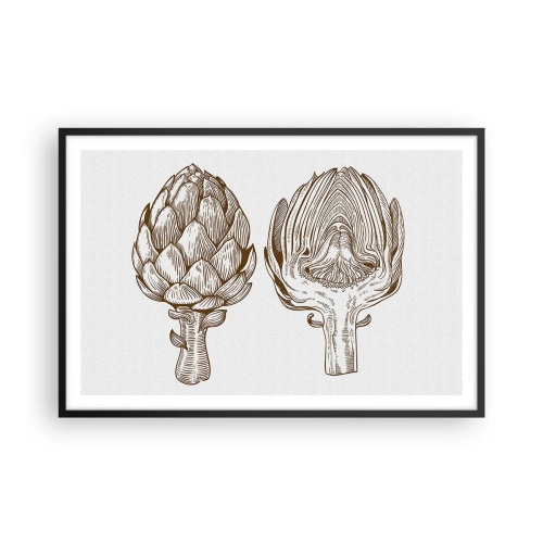 Affiche dans un cadre noir - Poster - Leçon d’anatomie - 91x61 cm