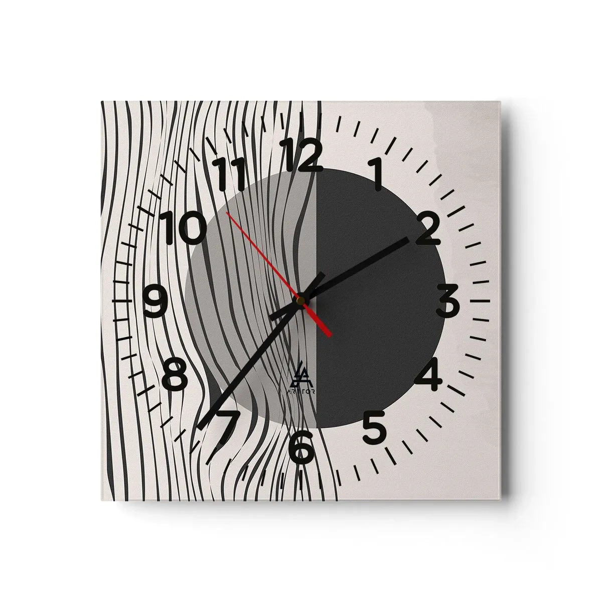 Horloge murale - Pendule murale - Demi composition - 40x40 cm