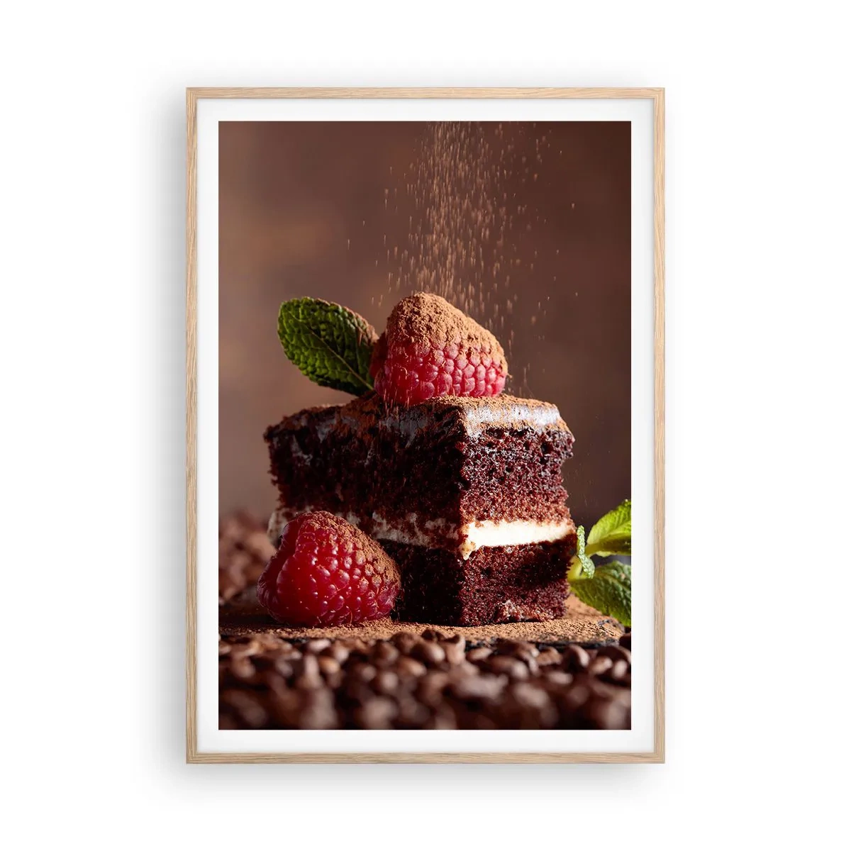 Affiche dans un chêne clair - Poster - La vie est douce - 70x100 cm