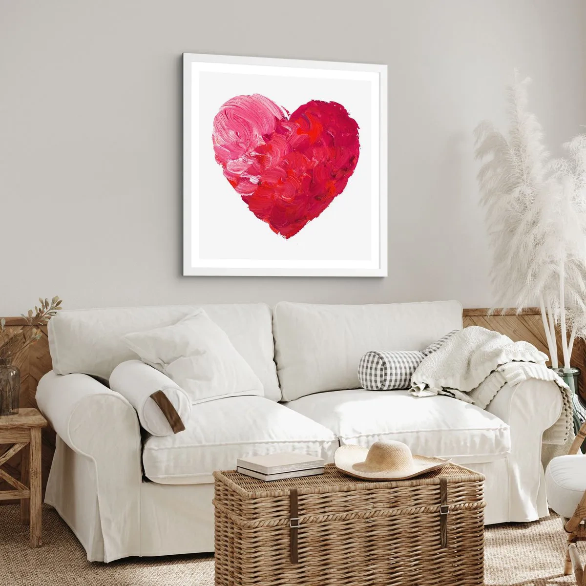 Affiche dans un cadre blanc - Poster - All you need is love - 40x40 cm