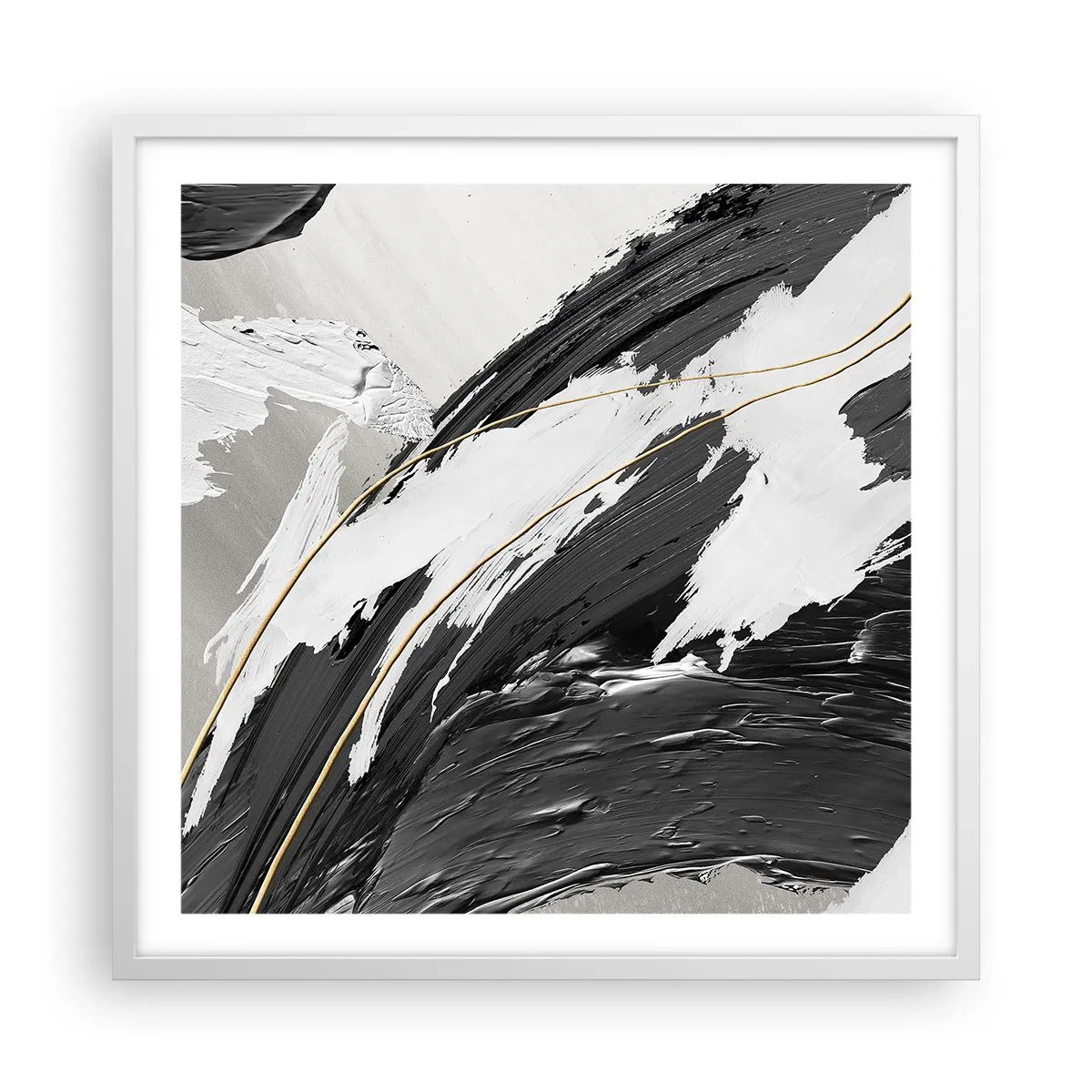 Affiche dans un cadre blanc - Poster - L'abstraction à grande échelle - 60x60 cm