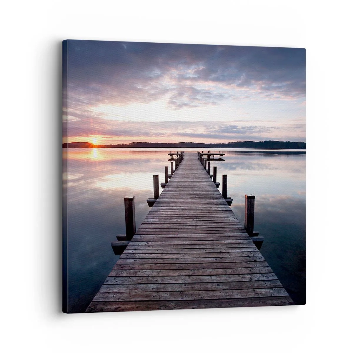 Impression sur toile - Image sur toile - Une frontière tranquille entre le jour et la nuit - 30x30 cm