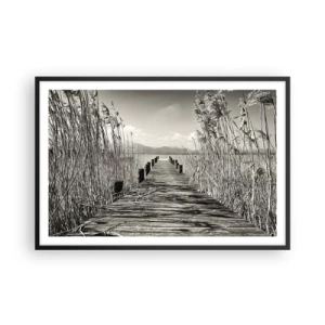 Affiche dans un cadre noir - Poster - Dans le calme de l'herbe - 91x61 cm