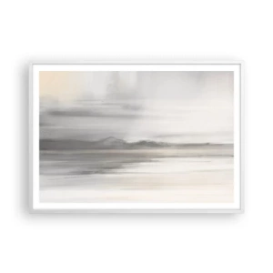 Affiche dans un cadre blanc - Poster - Distance réfléchie - 100x70 cm