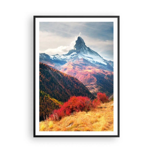 Affiche dans un cadre noir - Poster - Automne alpin - 70x100 cm