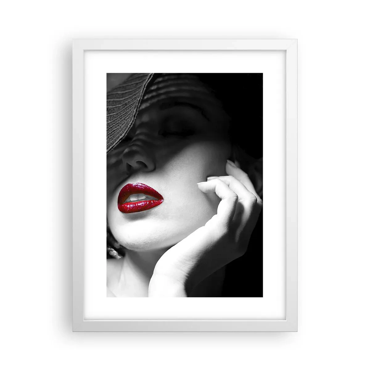 Affiche dans un cadre blanc - Poster - Étude écarlate - 30x40 cm