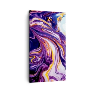 Impression sur toile - Image sur toile - La courbure de l'espace en violet - 45x80 cm