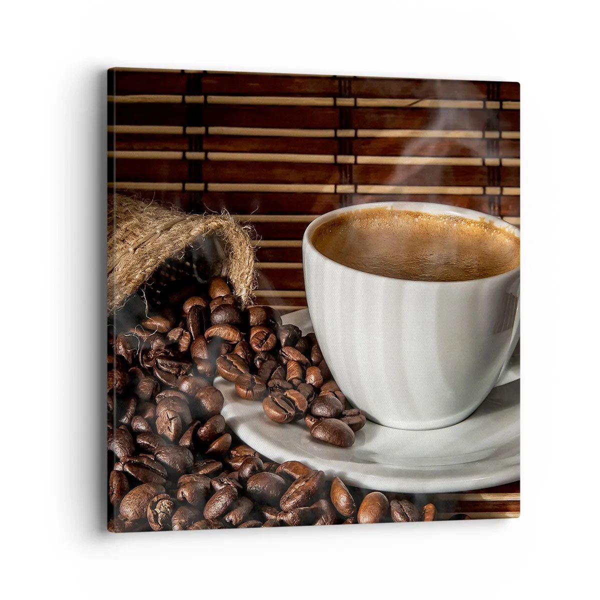 Impression sur toile - Image sur toile - La noirceur du charbon, la clarté de l'ambre - 40x40 cm