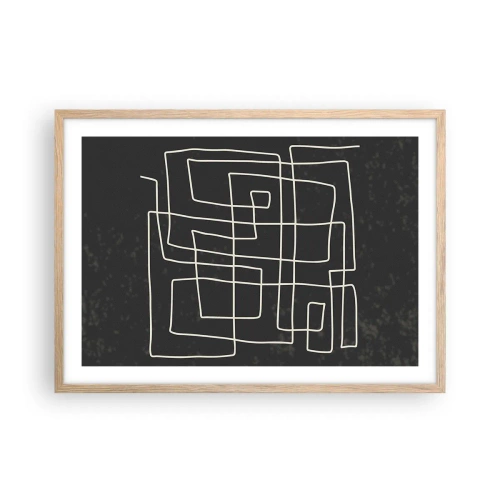 Affiche dans un chêne clair - Poster - Pas aussi simple - 70x50 cm