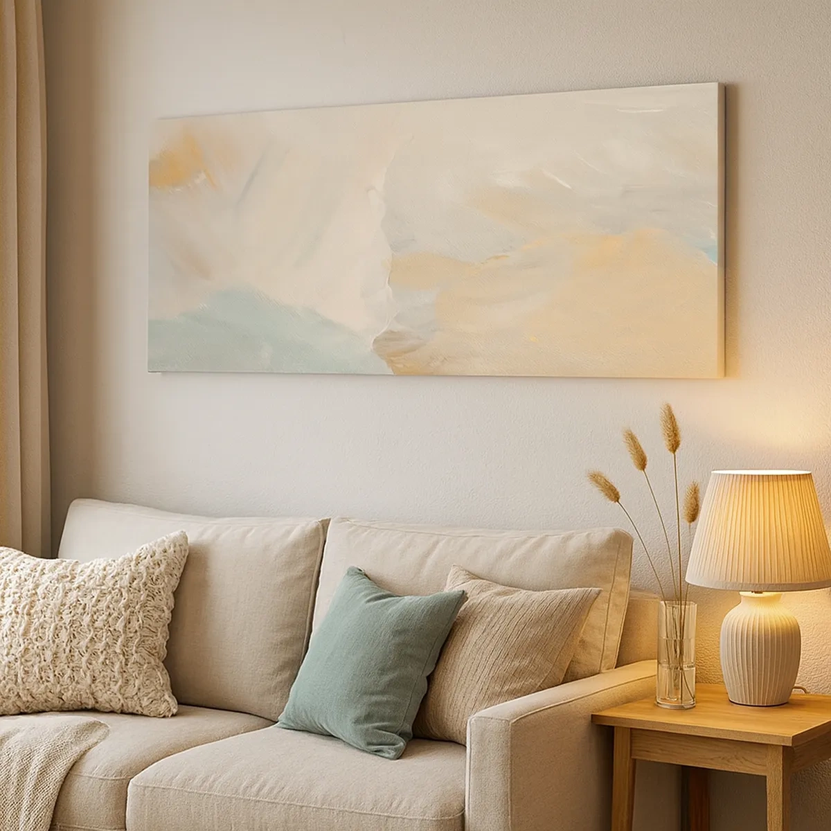 Impression sur toile - Image sur toile - Abstraction – le pays de la douceur - 30x30 cm