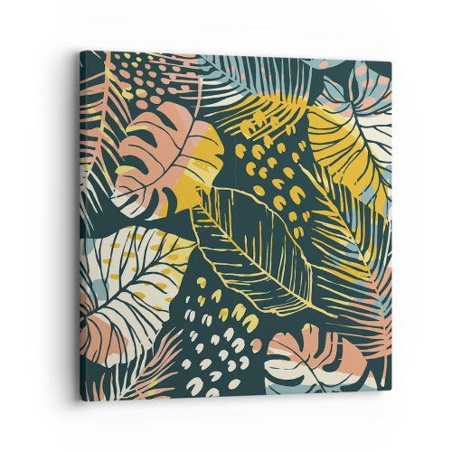 Impression sur toile - Image sur toile - Fantaisie feuillue - 30x30 cm
