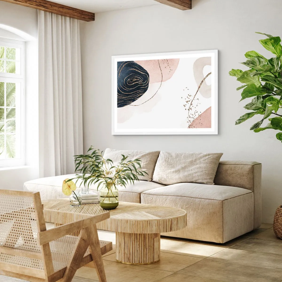 Affiche dans un cadre blanc - Poster - Tout coule - 91x61 cm