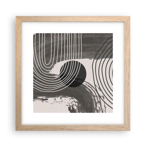 Affiche dans un chêne clair - Poster - L'ovale gagne - 30x30 cm