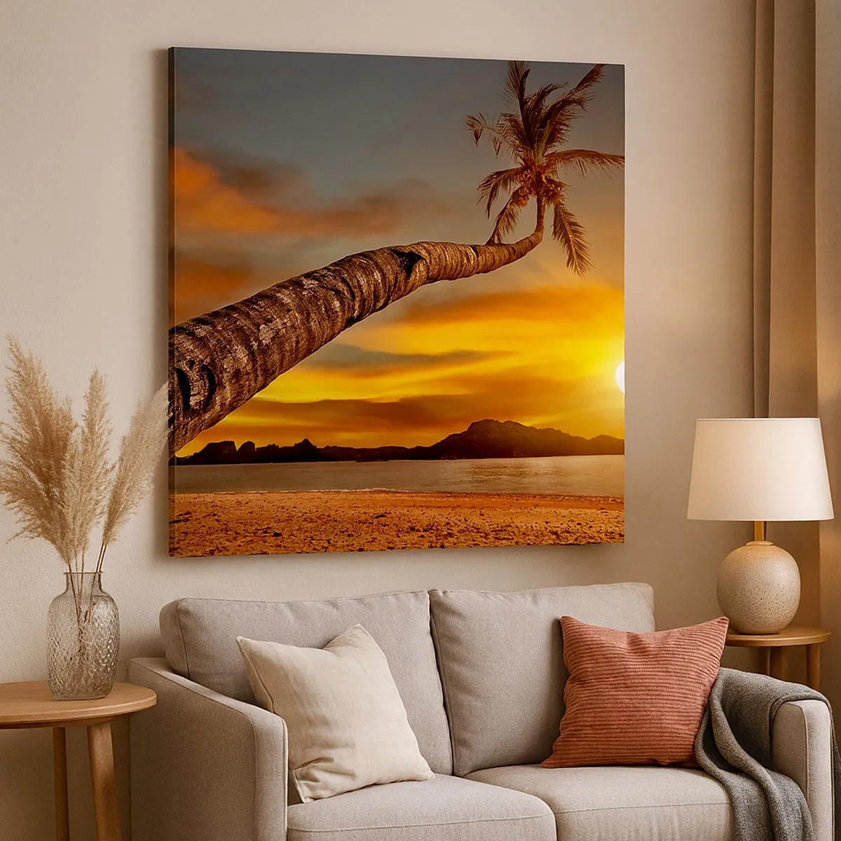 Impression sur toile - Image sur toile - Vacances exotiques, aventure caribéenne - 30x30 cm