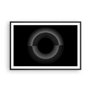 Affiche dans un cadre noir - Poster - Soleil noir - 91x61 cm