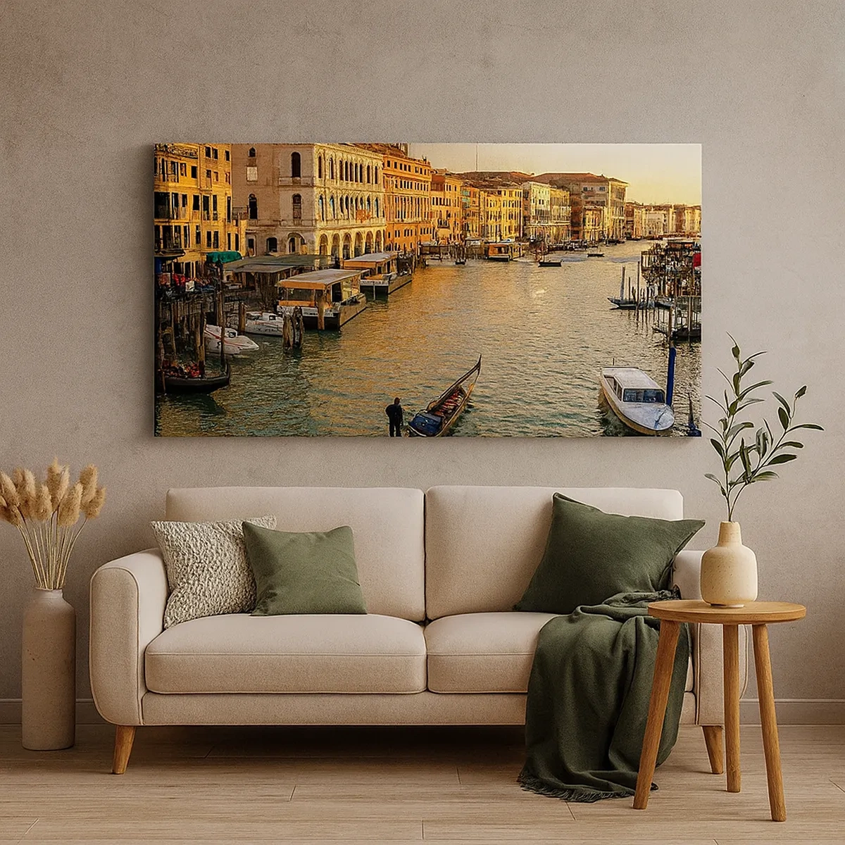 Impression sur toile - Image sur toile - Du côté ensoleillé de la rue - 30x30 cm