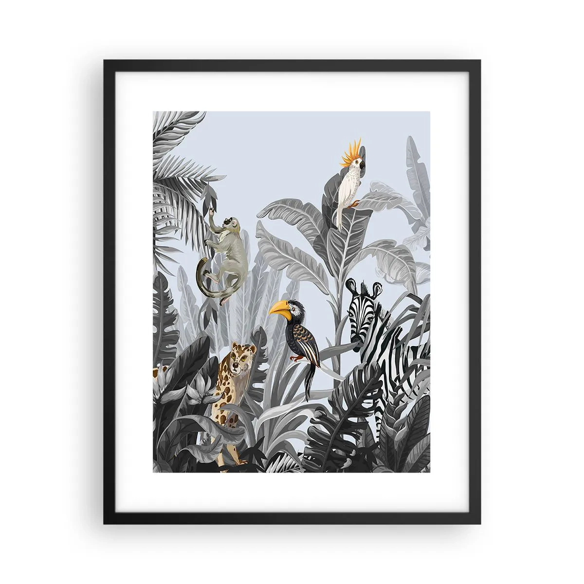 Affiche dans un cadre noir - Poster - Conte de fées africain - 40x50 cm