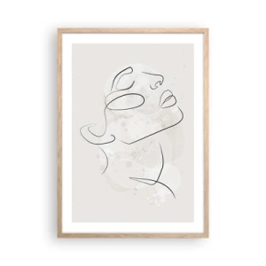 Affiche dans un chêne clair - Poster - L'esquisse d'un rêve - 50x70 cm