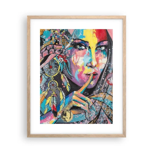 Affiche dans un chêne clair - Poster - Taisez-vous jusqu'à ce que vous compreniez - 40x50 cm