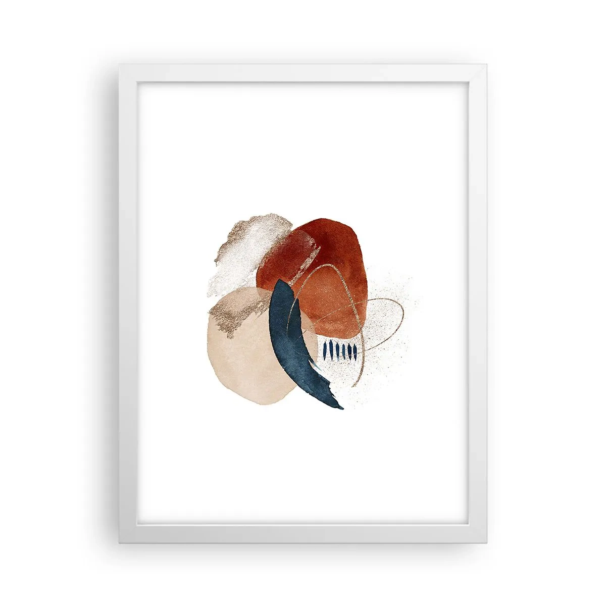 Affiche dans un cadre blanc - Poster - Composition ovale - 30x40 cm