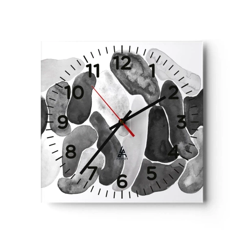 Horloge murale - Pendule murale - Abstraction rocheuse - 30x30 cm
