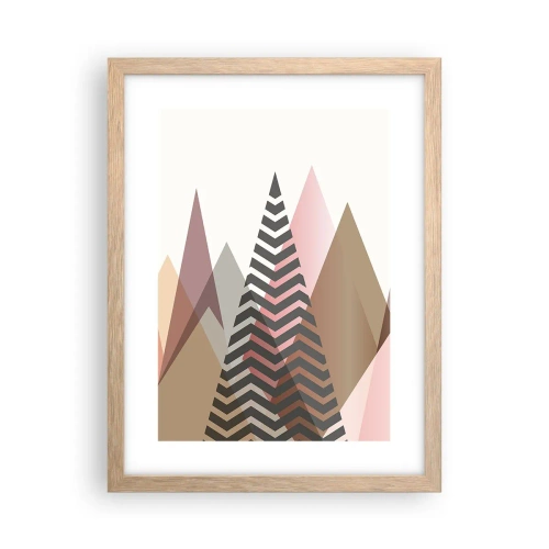 Affiche dans un chêne clair - Poster - Vue pyramidale - 30x40 cm