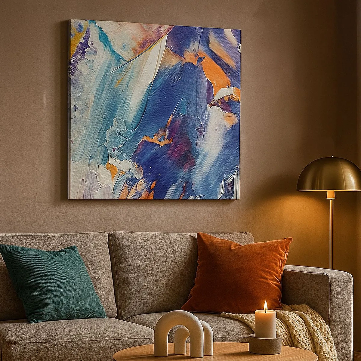 Impression sur toile - Image sur toile - Confusion des couleurs - 30x30 cm