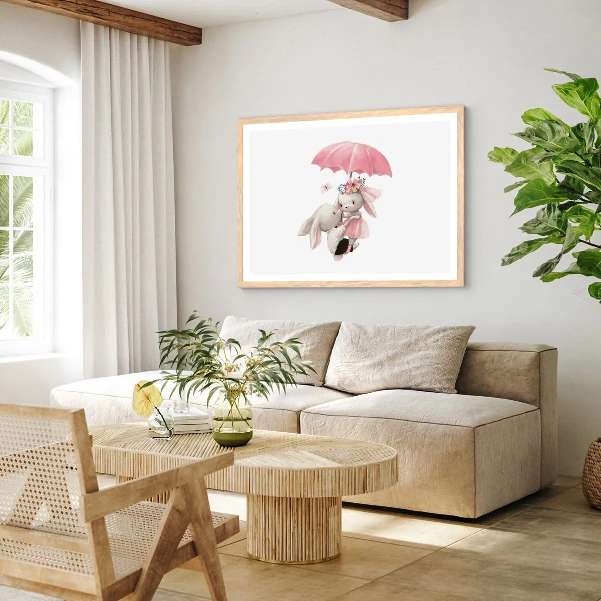 Affiche dans un chêne clair - Poster - C'est ça l'amour - 91x61 cm