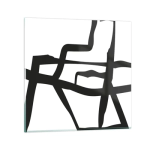 Impression sur verre - Image sur verre - Conception noir et blanc - 60x60 cm