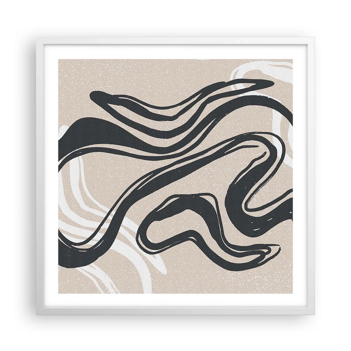 Affiche dans un cadre blanc - Poster - Expression multipliée - 60x60 cm