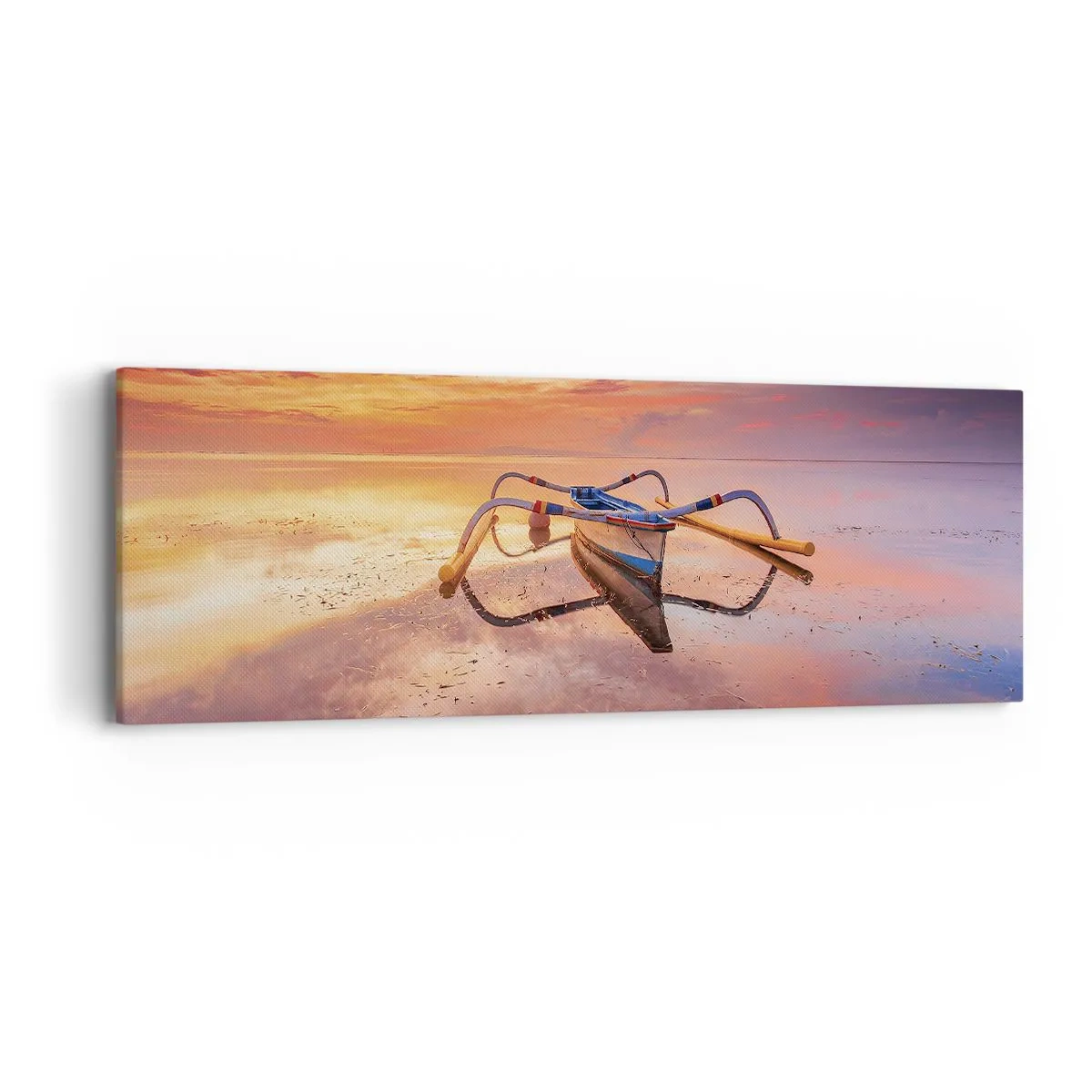 Impression sur toile - Image sur toile - Le calme d'une soirée tropicale - 90x30 cm