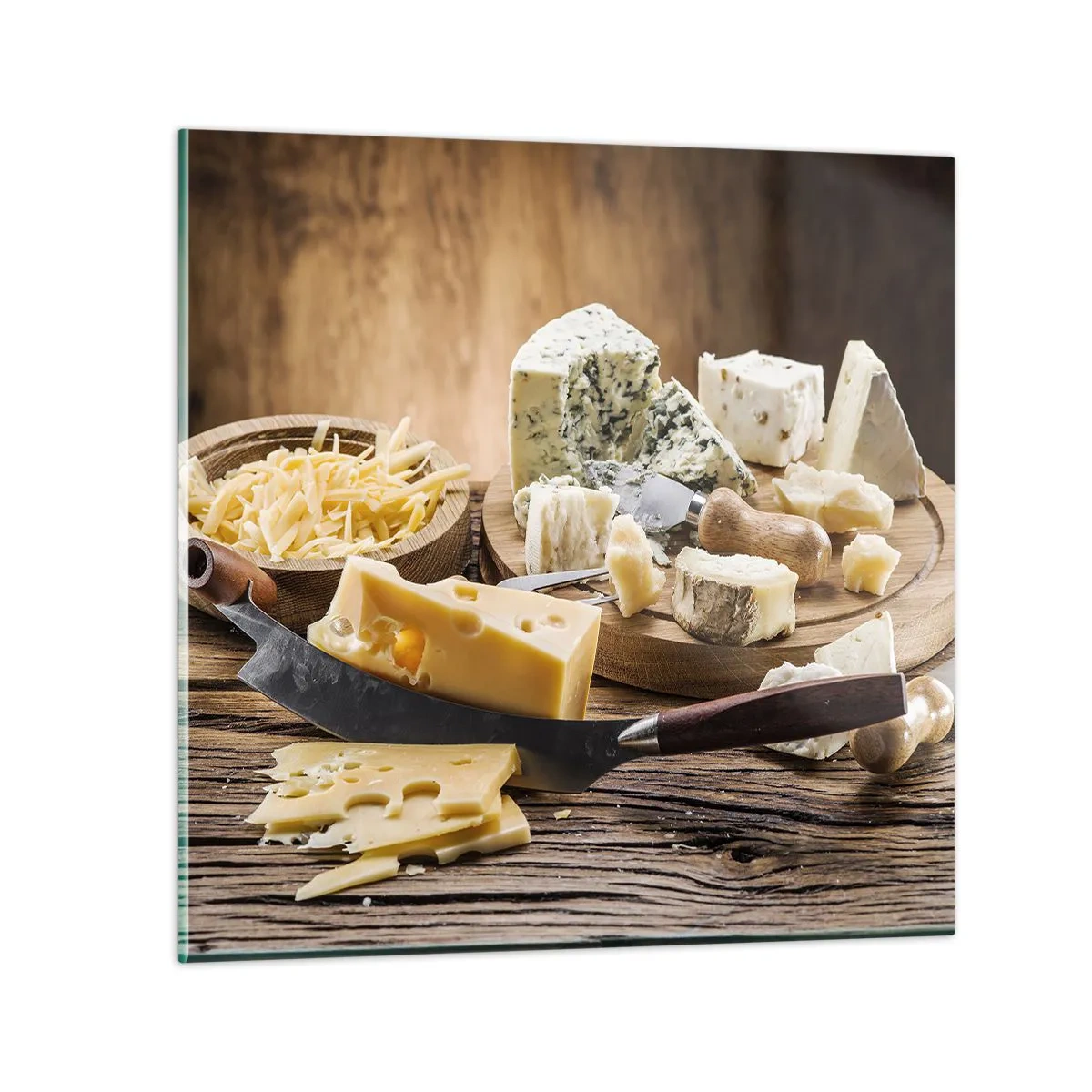 Impression sur verre - Image sur verre - Sourire au fromage - 30x30 cm