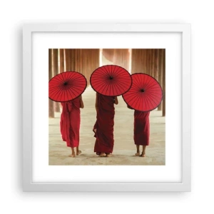 Affiche dans un cadre blanc - Poster - Sur la route du pays pure - 30x30 cm