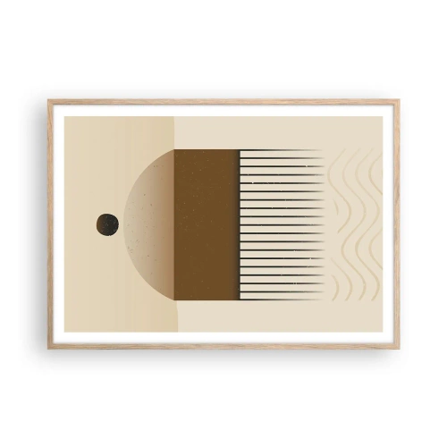 Affiche dans un chêne clair - Poster - Différents états - 100x70 cm