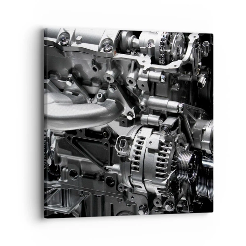 Impression sur toile - Image sur toile - Acier, beau, fort - 40x40 cm