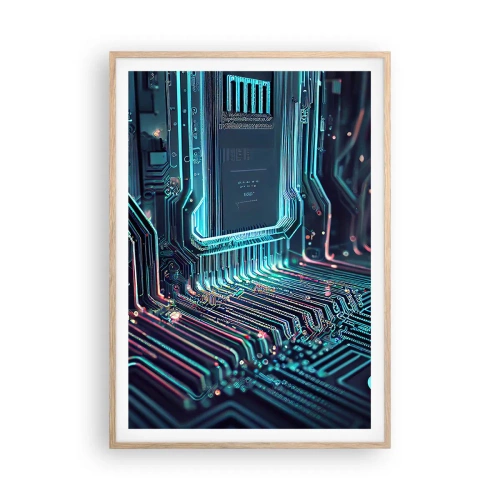 Affiche dans un chêne clair - Poster - Je pense comme ça… - 70x100 cm