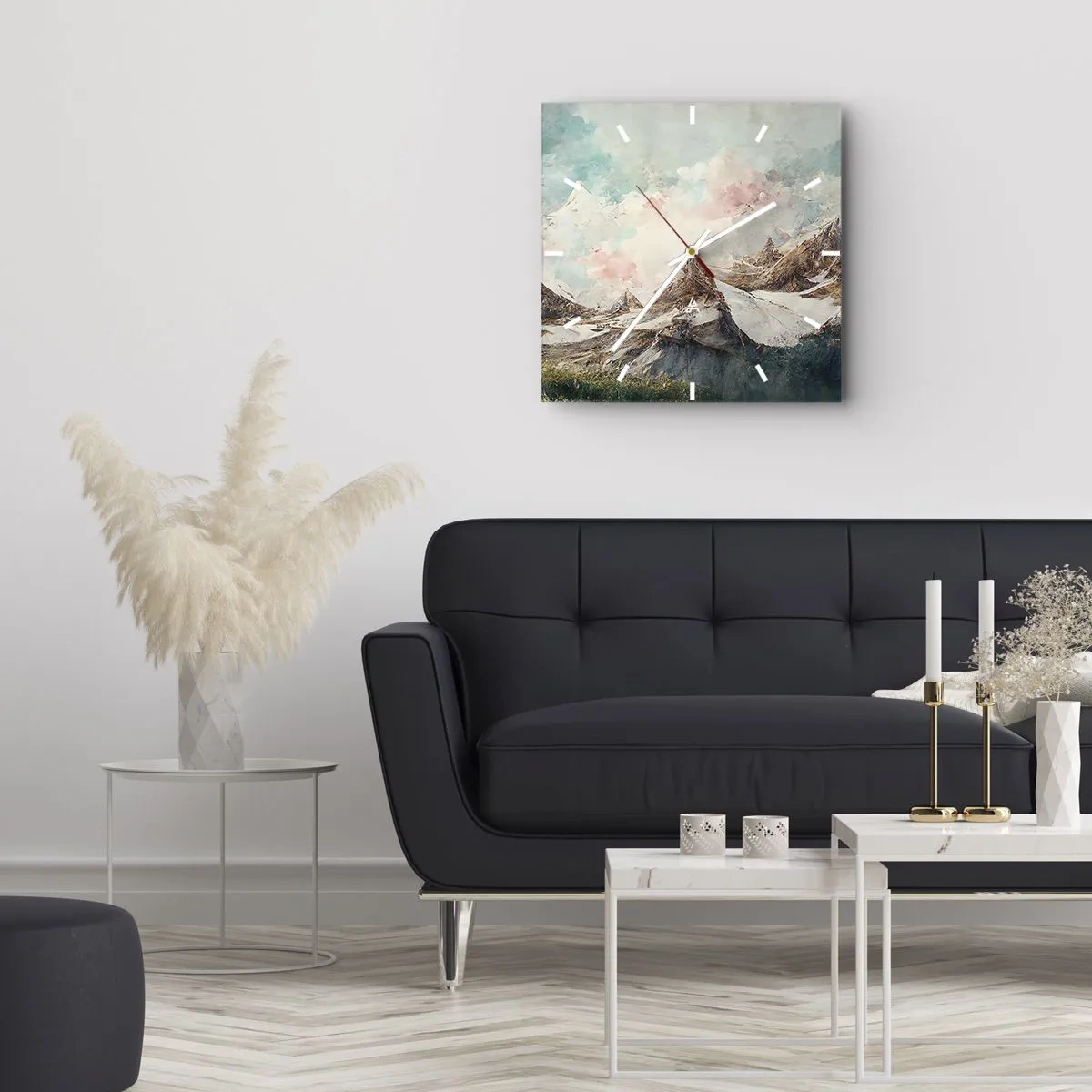 Horloge murale - Pendule murale - Lames de roche - 40x40 cm