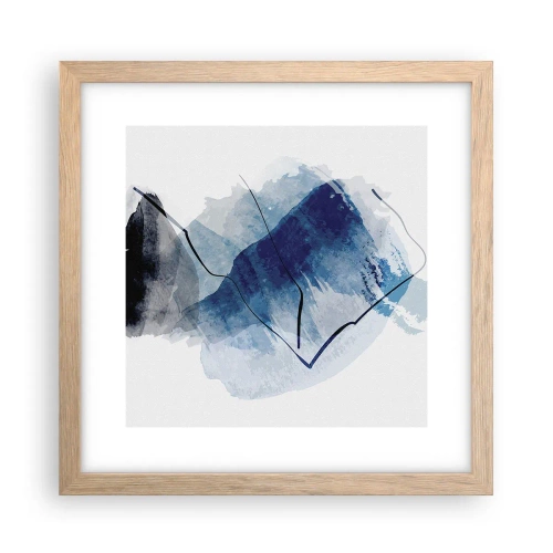 Affiche dans un chêne clair - Poster - Montagne de glace - 30x30 cm