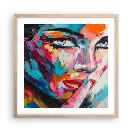 Affiche dans un chêne clair - Poster - Notre premier secret - 50x50 cm