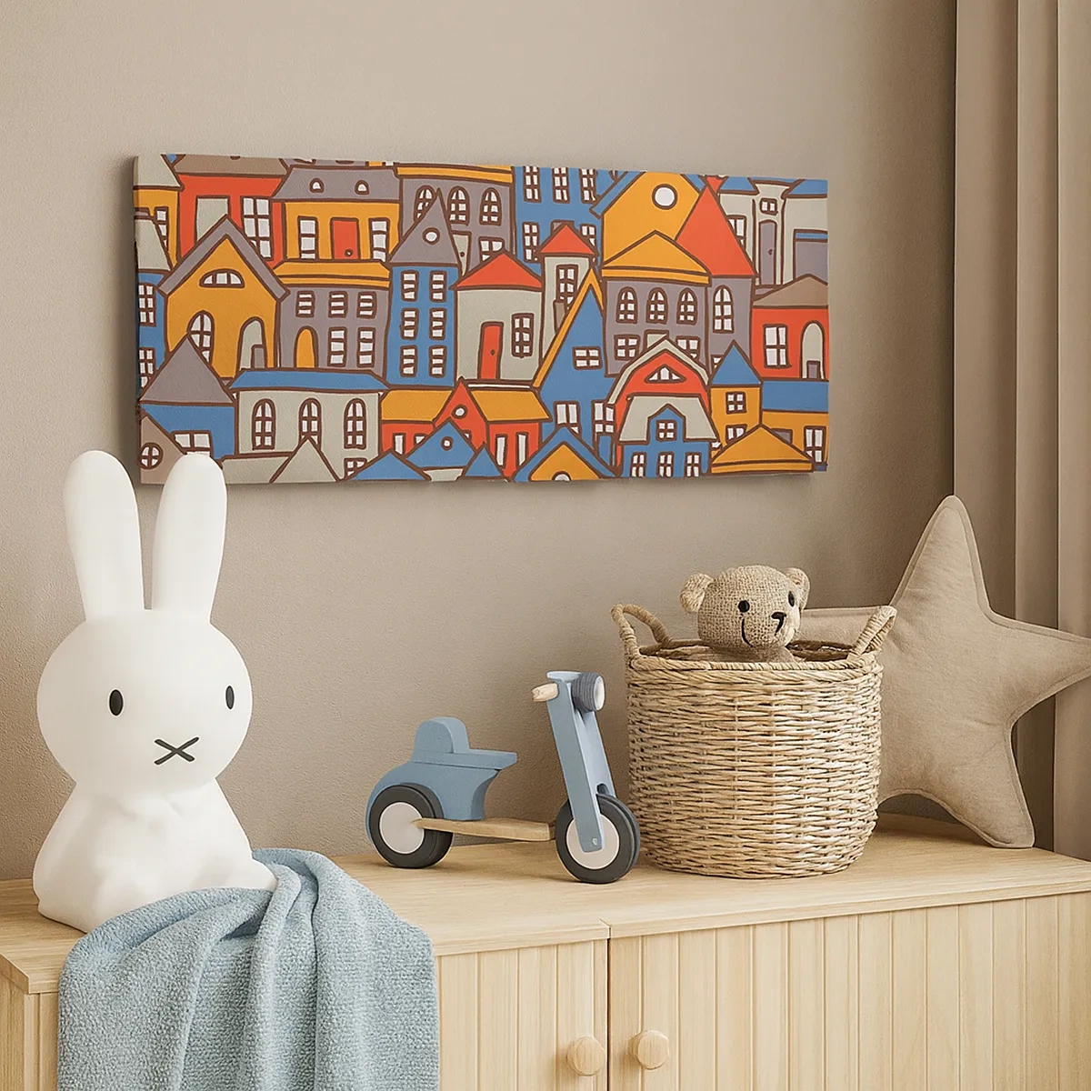 Impression sur toile - Image sur toile - Derrière la maison, une maison - 30x30 cm