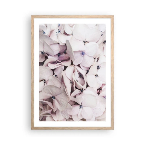 Affiche dans un chêne clair - Poster - Dans un flot de fleurs - 50x70 cm