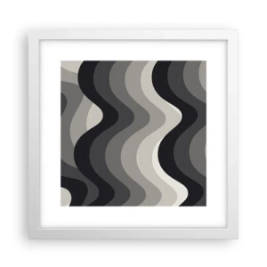 Affiche dans un cadre blanc - Poster - Vague après vague - 30x30 cm